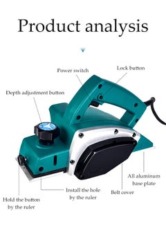 DUNISO Portable Woodworking Electric Planer, Multifunctional Electric Woodworking Planer, Electric Hand Board, With Accessories，Suitable For Furniture Processing, Wood Processing, DIY Design, Door Processing  - Image 2