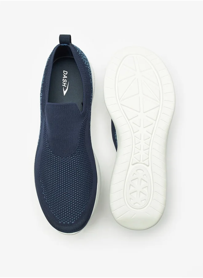 داش Men Textured Slip On Sports Shoes