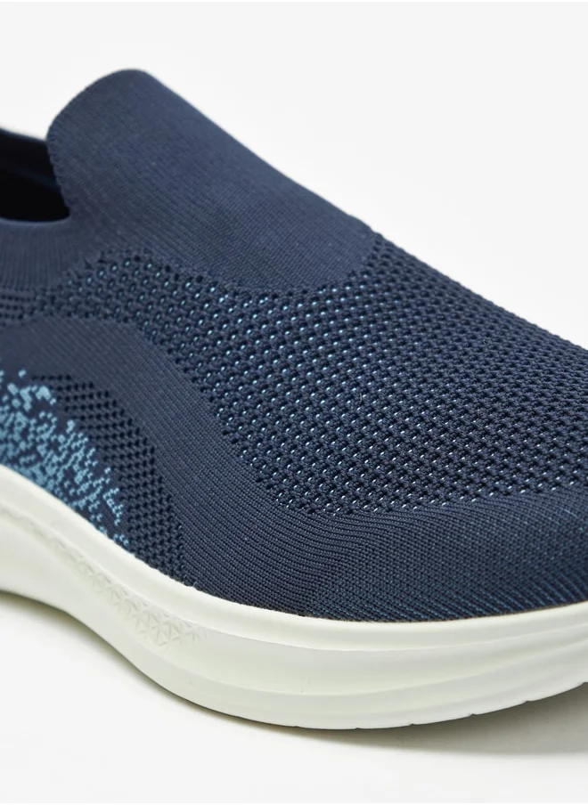 داش Men Textured Slip On Sports Shoes