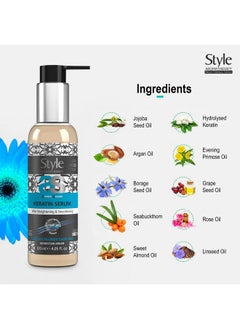 style aromatherapy Professional Keratin Hair Serum - After Straightening & Smoothening - 120 Ml  - Image 2