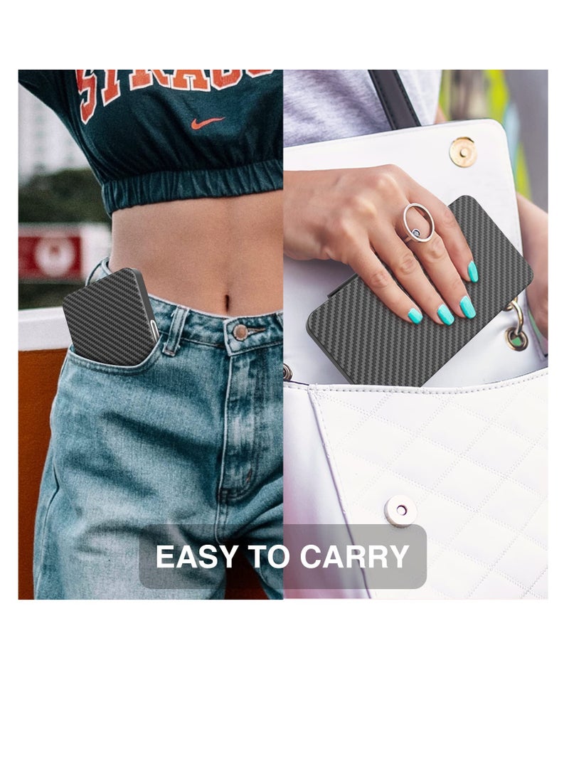 KASTWAVE Game Card Case for Nintendo Switch OLED Game Card Micro SD Memory Cards with 24 Game Card Slots and 24 Micro SD Card Slots,Carbon Fibre Surface Shell Silicone Lining Portable Cartridge Storage Box - Image 5