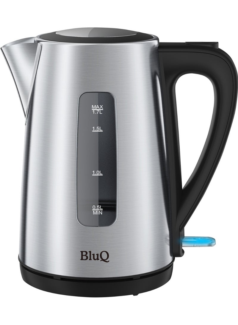 Bluq Electric Kettle With Stainless Steel Body 1.7l 2200 W Visible