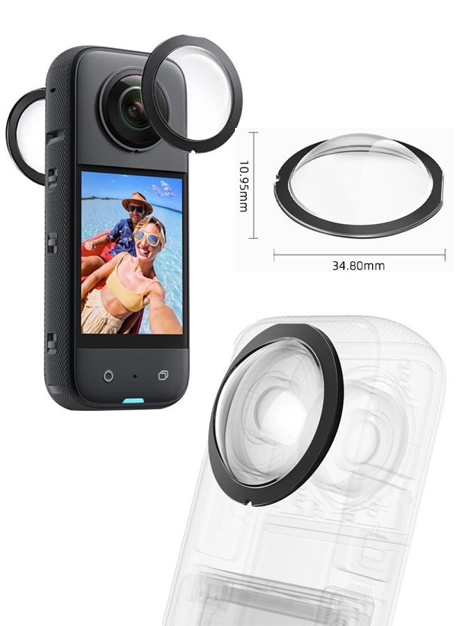 2 Pcs Lens Cover for Insta360 X3 Camera Lens Protector Kit, Panoramic Lens Protective Adhesive Waterproof Scratch Protection, Protective Film Cover Camera Protection Accessories  - Image 4