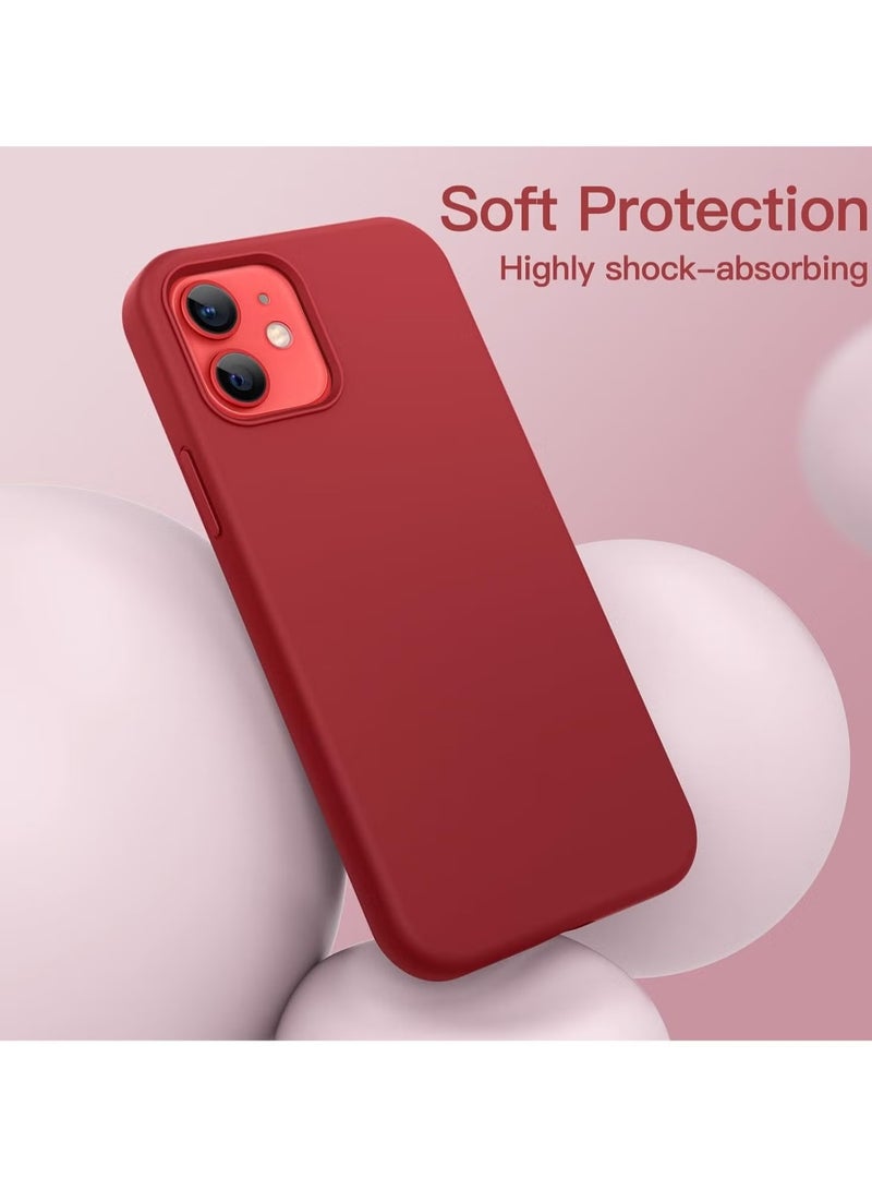 DUSALA iPhone 12 Case, iPhone 12 Pro Liquid Silicone Phone Case for iPhone 12/12 Pro 6.1 Inch, Colorful Silky-Soft Protective Cover (Red) - Image 4