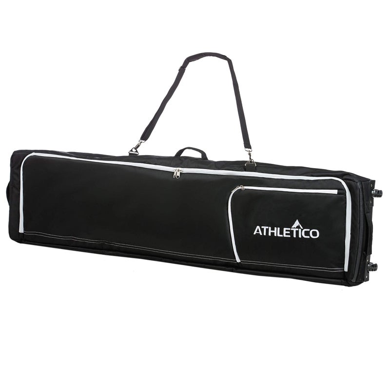Athletico Conquest Padded Snowboard Bag With Wheels Travel Bag for Single Snowboard and Snowboard Boots Black 157 cm