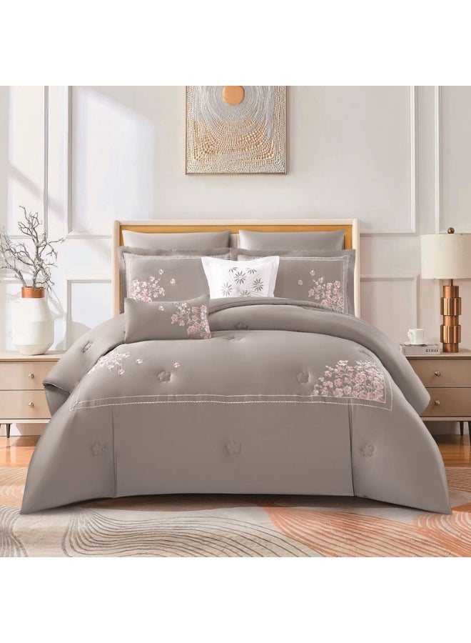 LEVORE Luxury 100% cotton summer bedspread set from LEVORE, suitable for king size beds, 8 pieces, 250 stitch count - Image 2