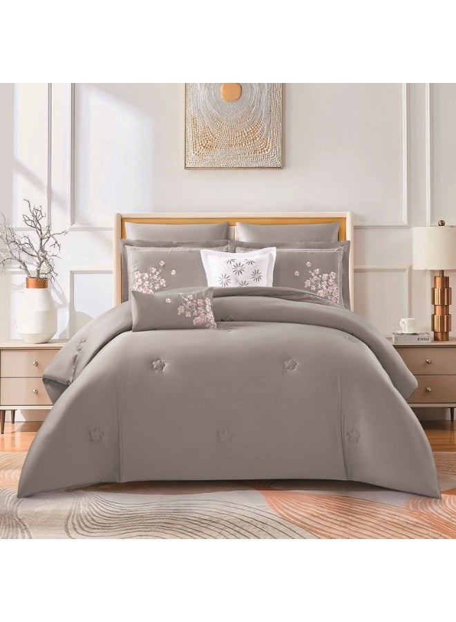 LEVORE Luxury 100% cotton summer bedspread set from LEVORE, suitable for king size beds, 8 pieces, 250 stitch count - Image 1