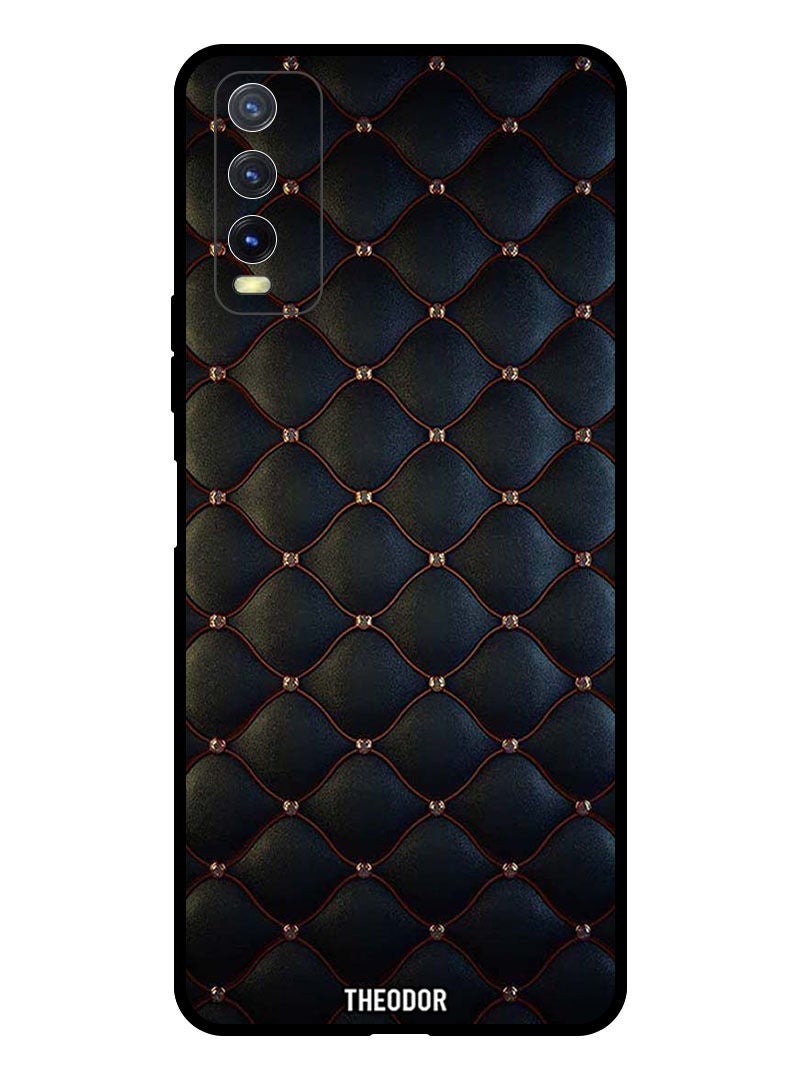 Theodor Protective Case Anti ScratchShockproof Cover For VIVO Y20S 5G Stappers On Black Cloth Pattern - Image 1