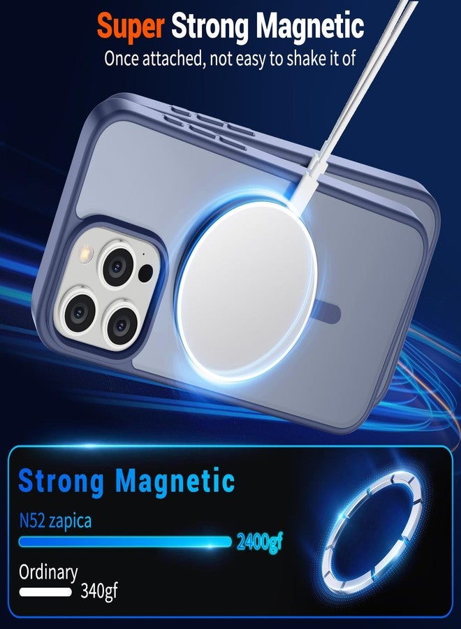 SUPFINE Magnetic for iPhone 15 Pro Case (Compatible with MagSafe) (Military Grade Drop Protection) Slim Translucent Matte Shockproof with Anti-Fingerprint Phone Case,Lavender Gray - Image 5