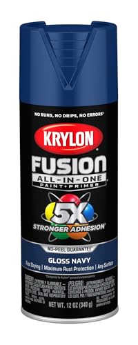 Krylon Fusion All-In-One Adhesive Spray Paint for Indoor/Outdoor Use, 12 oz, Navy - Image 1