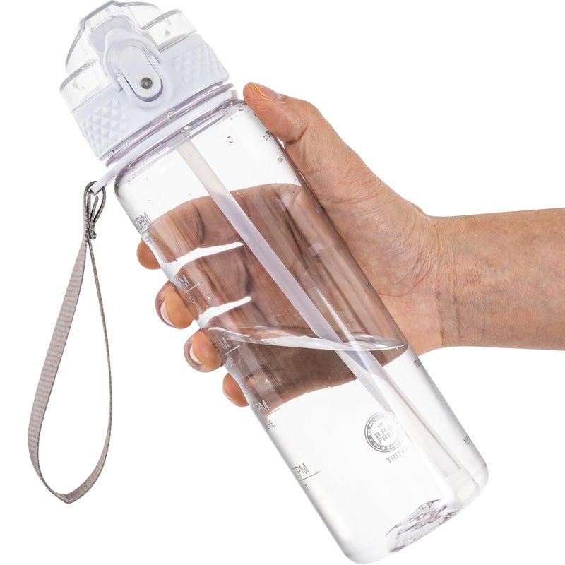 OLDLEY 17oz Kids Water Bottle for School - Motivational With Silicone Straw, Leak-Proof Tritan BPA-Free, Reusable for Girls Boys, Clear - Image 1