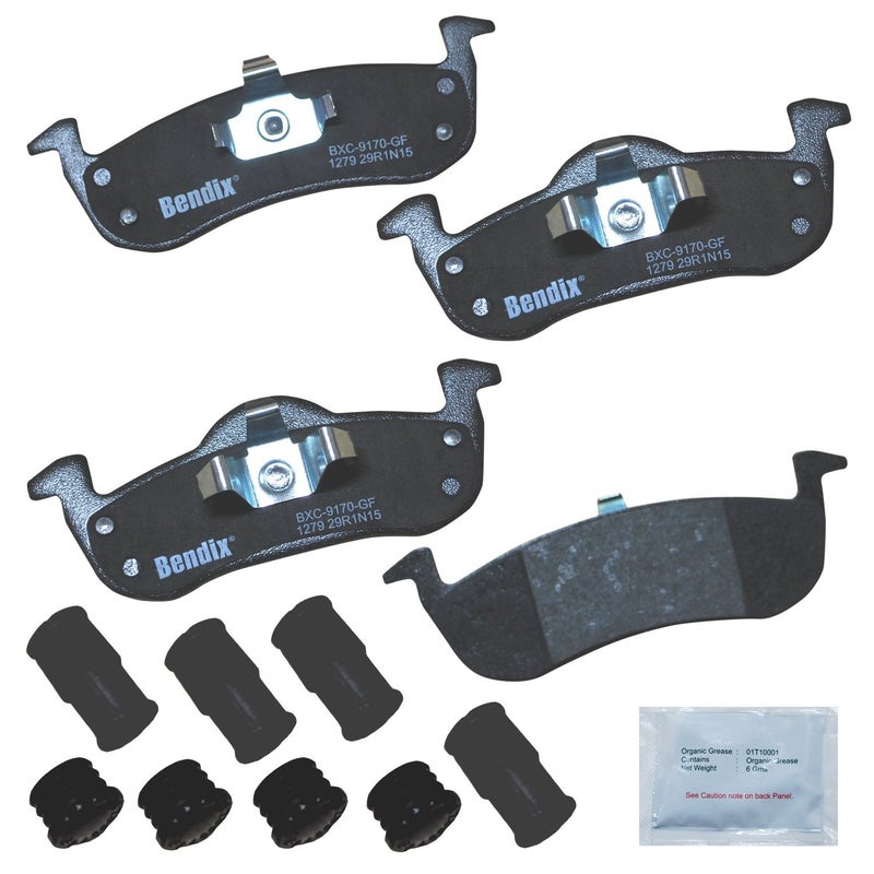 Bendix Priority1 CFC1279 Ceramic Rear Brake Pads for Ford Expedition 2017-2007, Lincoln MKT 2015-2013, MKT 2019-2017, Navigator 2017-2007 - Image 4