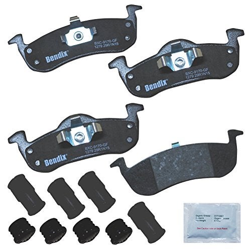Bendix Priority1 CFC1279 Ceramic Rear Brake Pads for Ford Expedition 2017-2007, Lincoln MKT 2015-2013, MKT 2019-2017, Navigator 2017-2007 - Image 1