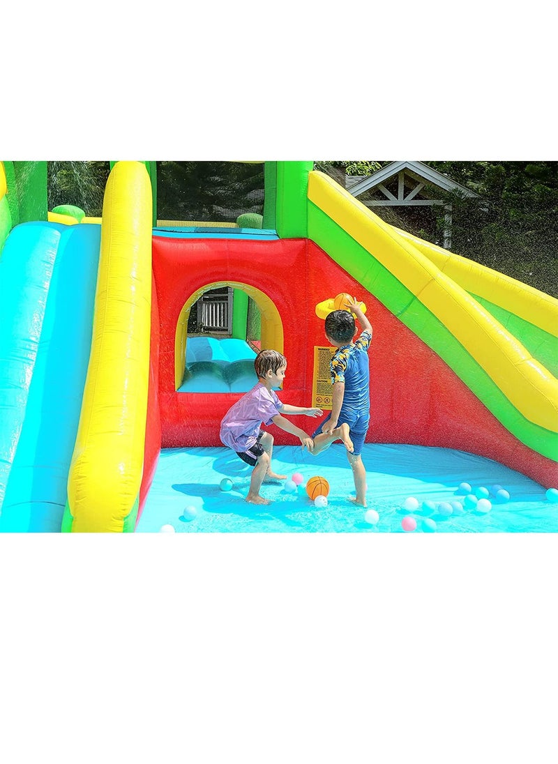 LIMOS Inflatable Twin Water Slide With Bouncer for Kids Outdoor Play  - Image 3