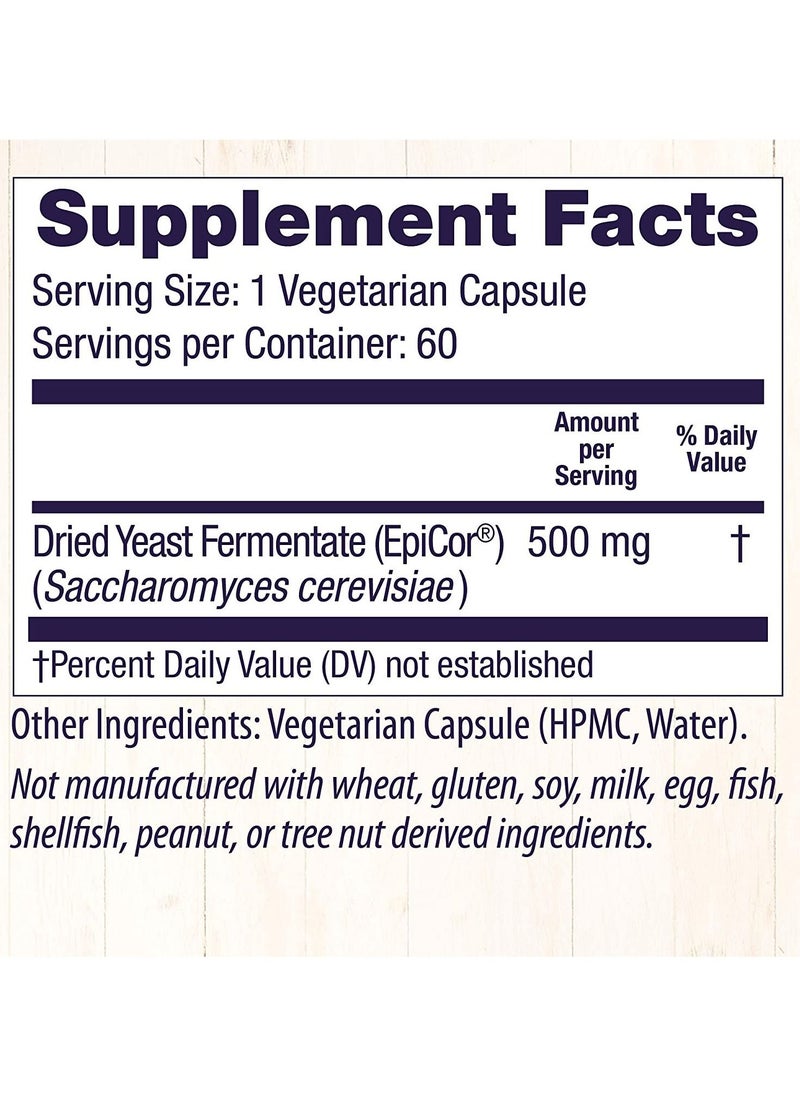 Healthy Origins EpiCor High-Metabolite Immunogens Supports a healthy Immune System 500mg Dietary Supplement - 60 Veggie Caps  - Image 4