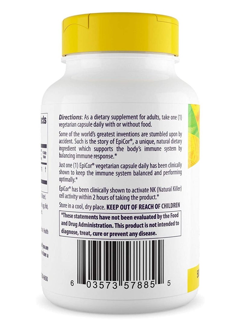Healthy Origins EpiCor High-Metabolite Immunogens Supports a healthy Immune System 500mg Dietary Supplement - 60 Veggie Caps  - Image 3