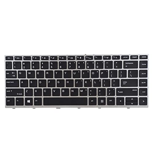 SUNMALL Replacement Backlit Keyboard Compatible with HP ProBook 430 G5 / 440 G5 / 445 G5 / 640 G4 / 645 G4 / 640 G5 with Silver Frame Backlight, No Pointer L09546-001 L00735-001 - Image 2
