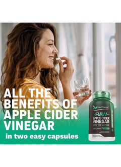 Herbtonics Raw Apple Cider Vinegar Capsules with Mother - Detox, Cleanse & Digestive Health Formula - Unfiltered ACV for Weight Management, Metabolic Support & Bloating Relief - Non-GMO - 240 Capsules  - Image 2