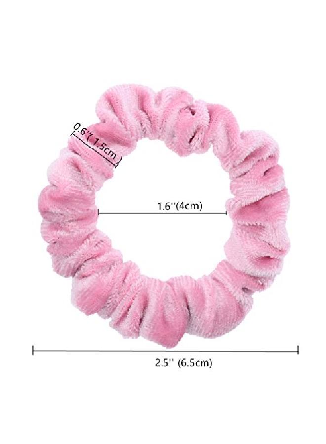 PIDOUDOU 10 Pack Assorted Color Small Velvet Scrunchies For Thin Hair Women Elastic Hair Bands Accessories - Image 4