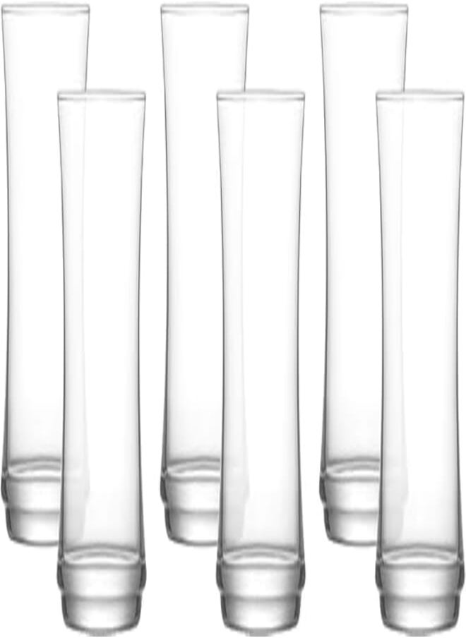 LAV Lav Large Juice and Water Cups-Lune-6 Cups- (365ml) -Clear-Turkey Made 