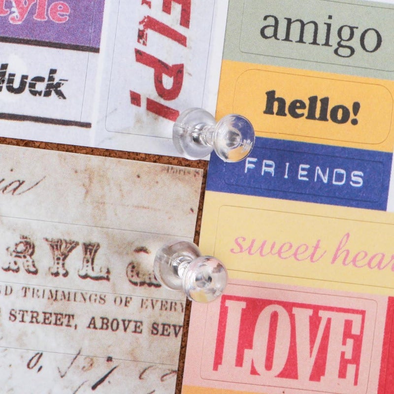 Yalis Push Pins 600 Count, Standard Clear Thumb Tacks Steel Point and Clear Plastic Head - Image 5