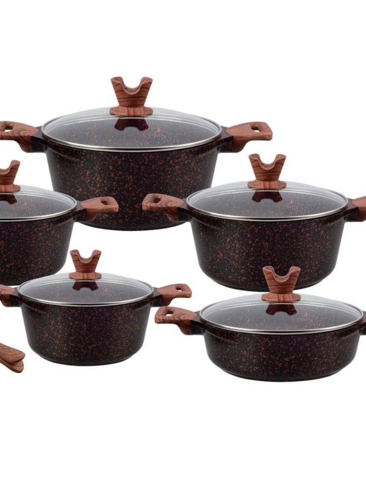 ديسيني 19 قطعة مجموعة تجهيزات المطابخ المطابخ المطلية بالجرانيت - Image 3