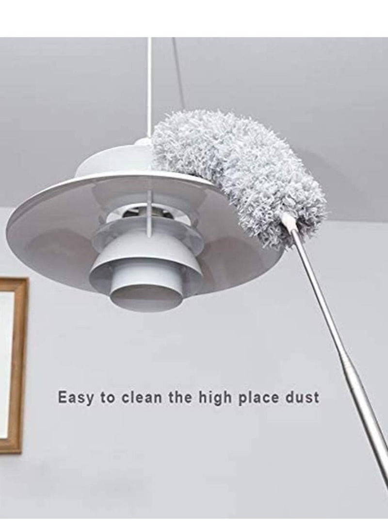 SYOSI - Feather Duster Extendable Duster Microfiber Long Extension Pole Scratch Resistant Cover, Washable, Cleaning High Ceiling Fans, Blinds, Cobweb Extendable Feather Duster - Image 1