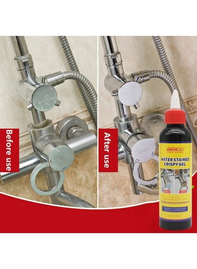 كريسبي جل تنظيف فوري للحمامات والزجاج - يزيل بقع الماء والصدأ والترسبات المعدنية والأوساخ من السيراميك، المرايا، والحنفيات - Image 3