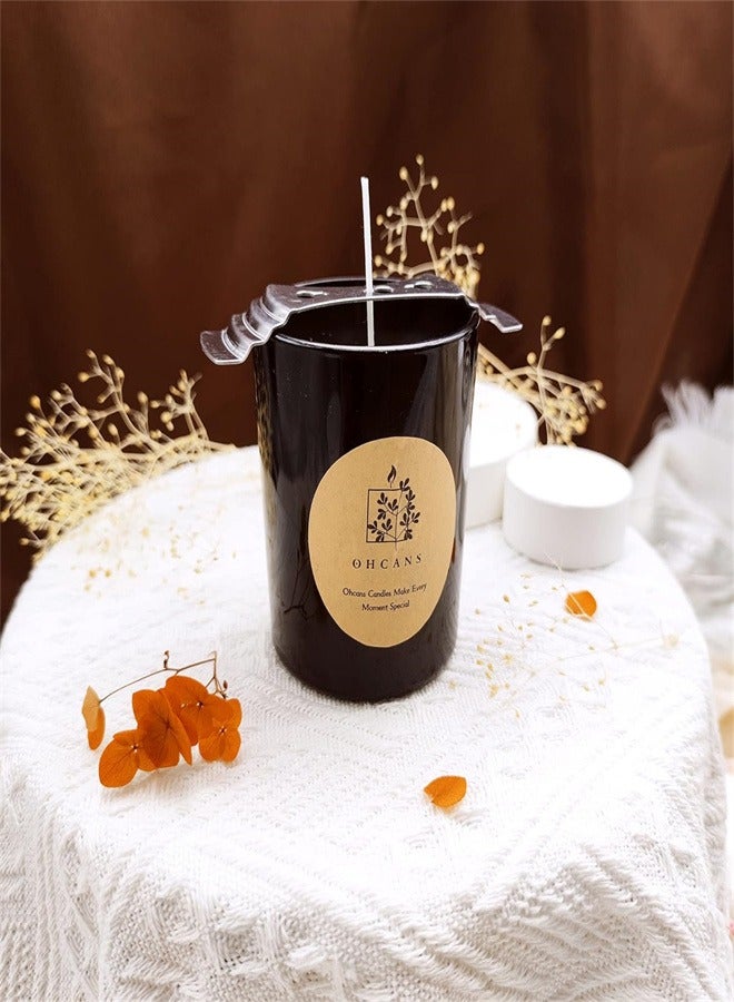 100 Pcs Cotton Candle Wicks (10cm) with 100 Pcs Wick Stickers and 1 Pcs Metal Candle Wick Holders, Candle Wicks for Pillar Candle Making and Candle DIY  - Image 5
