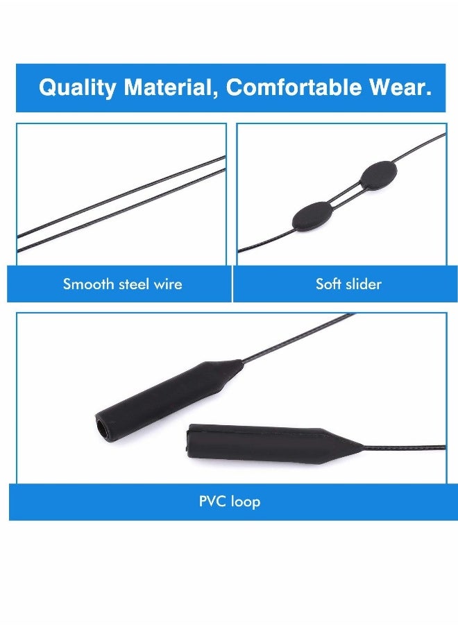 Generic Adjustable Eyewear Retainer, Universal Fit Sports Sunglasses Retainer, Unisex Sunglass Strap Safety Glasses Holder, Eyeglass Holders Around Neck, Glasses Retainer Cord Chains Lanyards  - Image 5