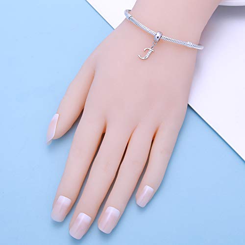 SOUKISS Letter J Charm Sterling Silver 925 Initial A-z Alphabet Beads Name Charm for Pandora Bracelet Charms - Image 5