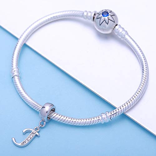SOUKISS Letter J Charm Sterling Silver 925 Initial A-z Alphabet Beads Name Charm for Pandora Bracelet Charms - Image 4