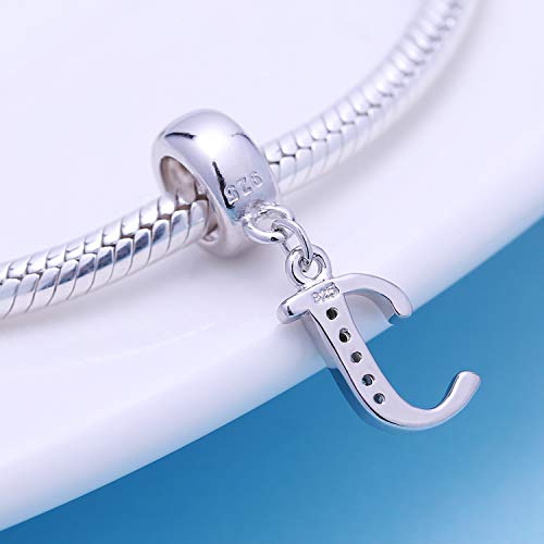 SOUKISS Letter J Charm Sterling Silver 925 Initial A-z Alphabet Beads Name Charm for Pandora Bracelet Charms - Image 3