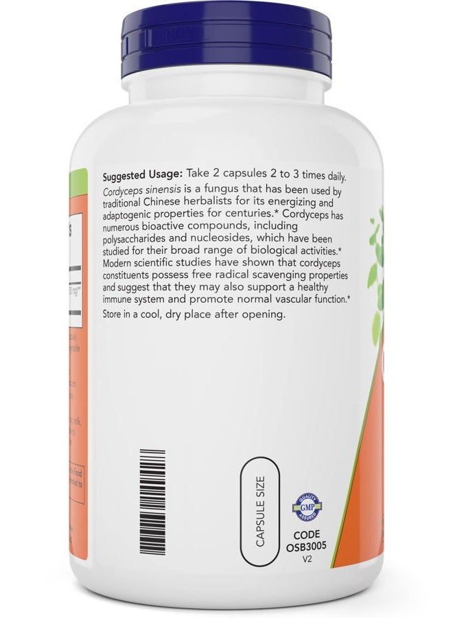 now Foods Cordyceps 200 Capsules (Pack of 2) 750mg, Vegan Mushroom Powder Non-GMO VCaps - Image 3