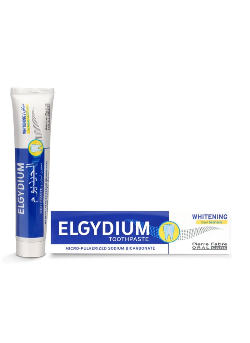 ELGYDIUM - Elgydium Whitening Toothpaste Cool Lemon 75ml - Image 1