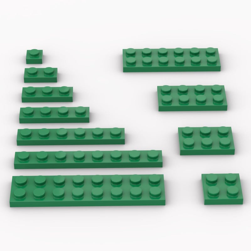 YUJHITP Green Building Plate Bulk Assortment Pack 300PCS Green Small Base Plate Accessories Compatible with LEGO 300 Pieces Age 6 - Image 3