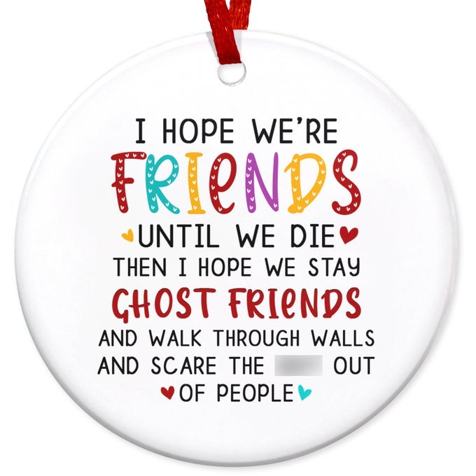 FRIENDSHIP GIFTS FOR WOMEN BESTIE BIRTHDAY CHRISTMAS DECORATION BFF GIFTS FOR HER FRIENDS CERAMIC ORNAMENT