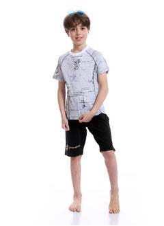 REDCOTTON Red Cotton- boys summer Pajama with short -black  - Image 1