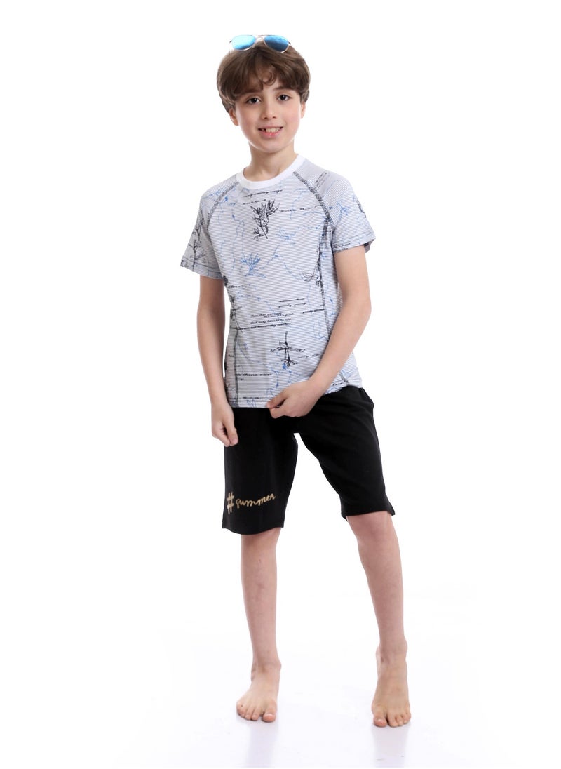 REDCOTTON Red Cotton- boys summer Pajama with short -black  - Image 1