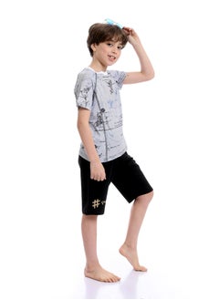 REDCOTTON Red Cotton- boys summer Pajama with short -black  - Image 2