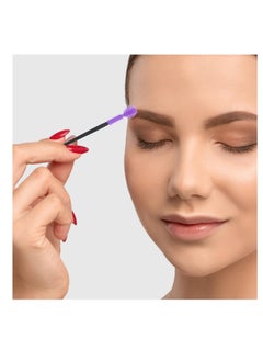 g2plus G2PLUS 50PCS Silicone Eyelash Brushes, Disposable Mascara Wands, Adjustable Ball- Shape Eyelash Spoolies, Eyebrow Brushes for Eyelash Extension and Eyebrow (Purple)  - Image 4