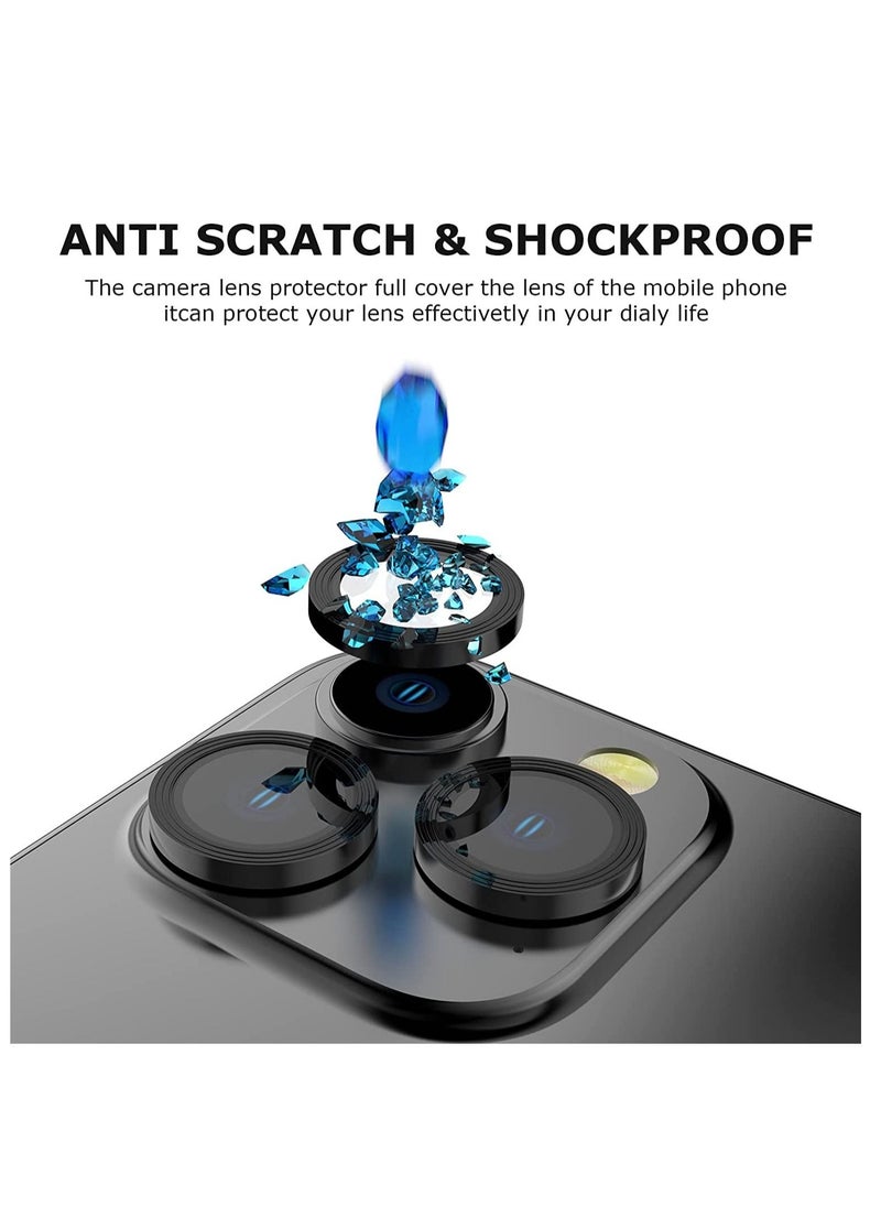 MOCOM Camera lens Protector Ring for iPhone 14 Pro Max / 14 Pro - Black  - Image 2