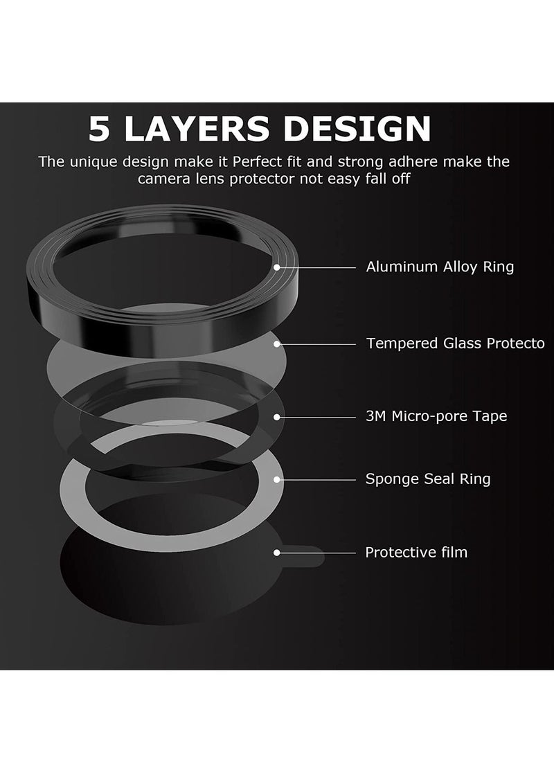 MOCOM Camera lens Protector Ring for iPhone 14 Pro Max / 14 Pro - Black  - Image 3