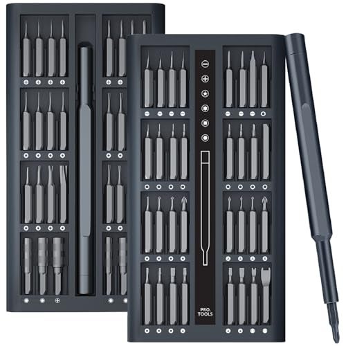 Tukzer 62 In 1 Mini Precision Screwdriver Set with Magnetic Head & CR-V Alloy Bits for Mobile Phone, Tablet, PC & Household Repair Tool Kit - Grey - Image 1