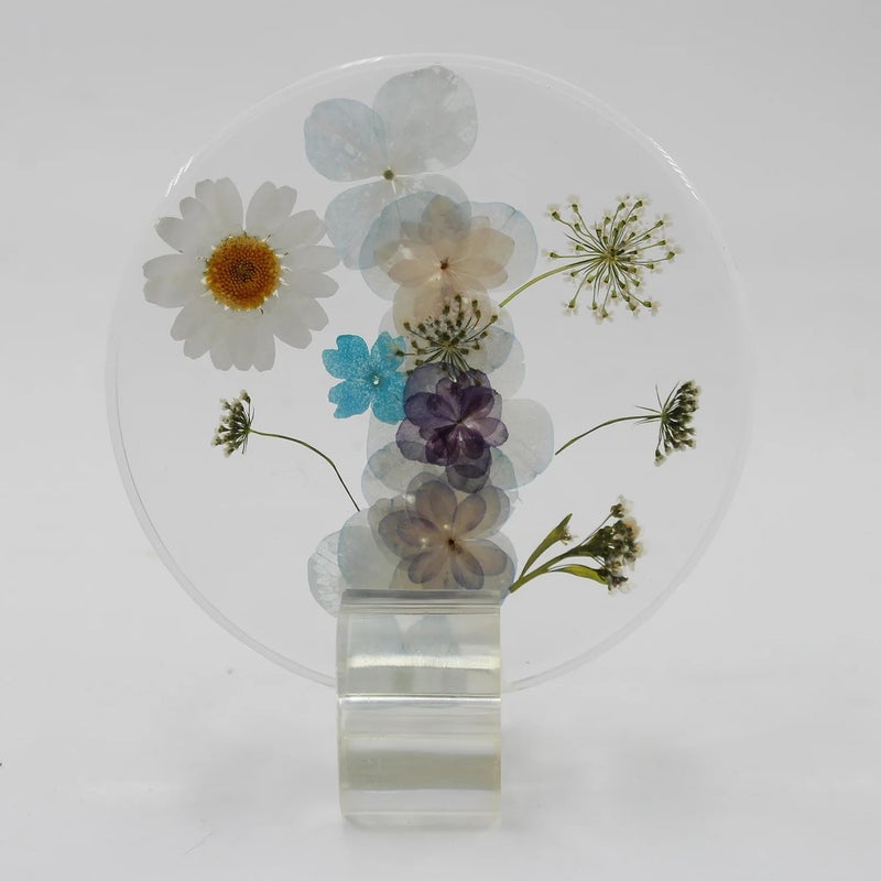 Y&D New Design DIY Real Flower Resin Coasters – Heat-Insulating Cup Mats for Tea Cups, Home & Dining Table Decor - Image 1
