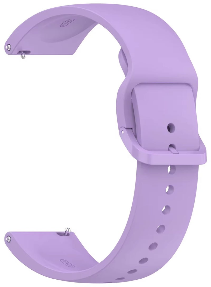 سوار سيليكون بديل ملون قابل للتعديل لساعة شاومي ريدمي واتش 5 لايت/5 أكتيف الذكية (أرجواني فاتح) - Image 2