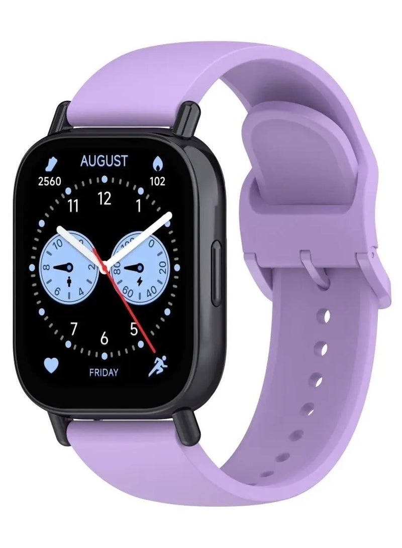 سوار سيليكون بديل ملون قابل للتعديل لساعة شاومي ريدمي واتش 5 لايت/5 أكتيف الذكية (أرجواني فاتح) - Image 1