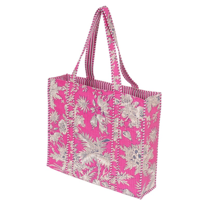 Marubhumi Women Lightweight Travel Bag Purse Cotton Shoulder Tote Bag For Shopping Grocery & Beach Bag (Design-18) - Image 4