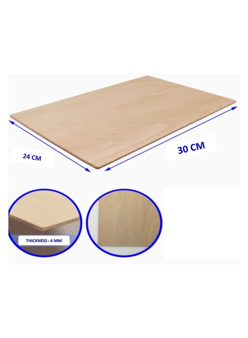 Natural plywood Wood for Craft, PK / 2EA, 30cm x 24cm x 6mm, for drawing, printing, engraving and more art crafts - Image 5