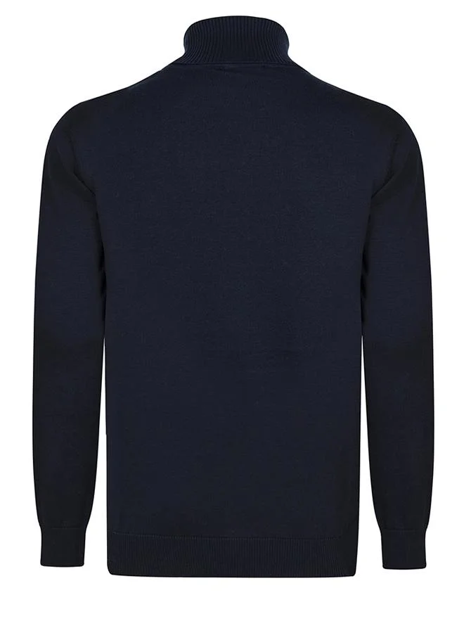 FELIX HARDY Navy Turtleneck Pullover for Men | Best Price UAE